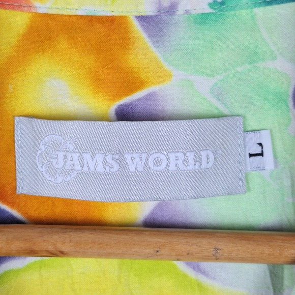 Vintage Jams World Top Large Koi Button Coastal Tropical Hawaiian Resort Beach - Picture 2 of 8